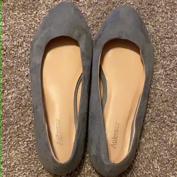 Shoes Grey Suede Flats Poshmark